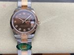ARF Rolex Datejust Dandong 2236 Movement 31mm TT Rose Gold Band Brown Face Watch